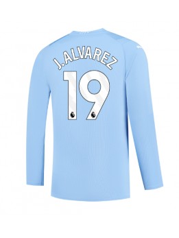Moški Nogometna dresi replika Manchester City Julian Alvarez #19 Domači 2023-24 Dolgi rokav